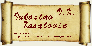 Vukoslav Kasalović vizit kartica